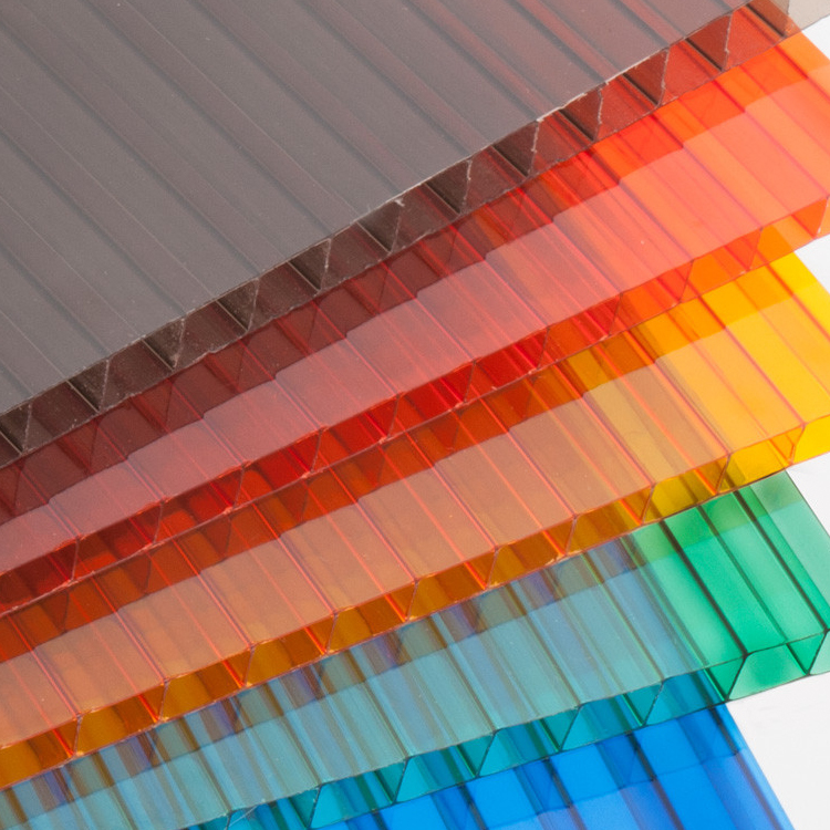 Оптовая продажа однотонных полых листов из тонкого поликарбоната из поликарбоната